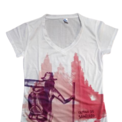 Camiseta acuarela camino de Santiago