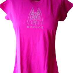 Camiseta brillantina fucsia