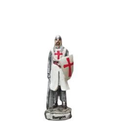 TEMPLARIO ESCUDO Y ESPADA 10 CM