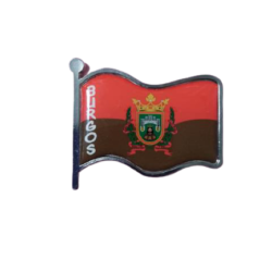 IMAN METÁLICO CON GOTA DE RESINA BANDERA DE BURGOS