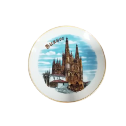PLATO BLANCO CON CATEDRAL DE BURGOS 20 CM