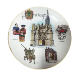 PLATO PORCELÁNICO CON MONUMENTOS DE BURGOS 25 CM