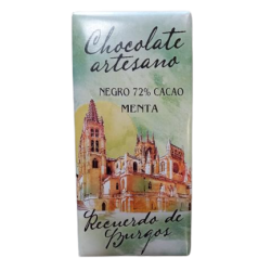 CHOCOLATE NEGRO 72% CACAO A LA MENTA